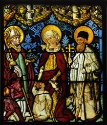 Figurenscheibe mit den Heiligen Theodul, Elisabeth und Antonius