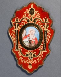 Glasschildchen mit Darstellung des hl. Johannes des Täufers
