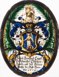 Ovale Wappenscheibe Johann Leonhard Engel