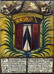 Wappenscheibe Hieronymus und Johann Rudolf von Erlach, Herren zu Riggisberg