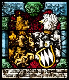 Allianzwappenscheibe Ludwig II. von Diesbach und Agatha von Bonstetten