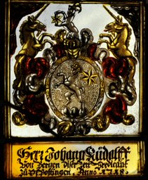 Wappenscheibe Johann Rudolf von Bergen