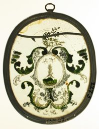 Ovalscheibe mit unbekanntem Wappen
