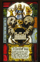 Fragmentarische Wappenscheibe Christoph von Luternau