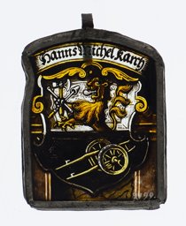 Scheibenfragment mit Wappen von Hans Michael (Michel) Karch (Karg)
