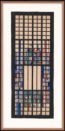 Etude de la coloration de l’encadrement ornemental du vitrail représentant le sermon de saint Antoine dans l’Antoniuskirche de Bâle