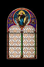 Assomption de la Vierge, vitrail provenant d’une chapelle en Gruyère
