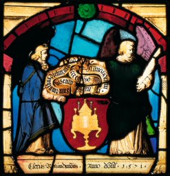 Wappenscheibe des Klerus von Romont 1571