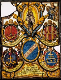 Wappenscheibe der Geistlichkeit Unserer Lieben Frau in Freiburg 1710
