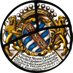 Wappenscheibe Simon Pierre de Castella 1710