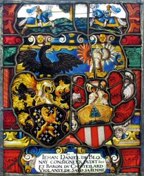 Wappenscheibe Jean Daniel de Blonay und Yolande de Salis um 1625