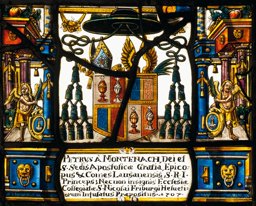 Wappenscheibe des Bischofs Peter von Montenach 1707