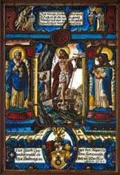 Bildscheibe Jakob Lagger mit Auferstehung Christi