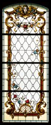 Rocaillen-Fenster mit Engelskopf