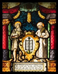 Glasgemälde der Kartause Ittingen mit Johannes dem Täufer und dem hl. Bruno