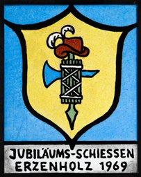 Wappenscheibe Feldschützengesellschaft Erzenholz